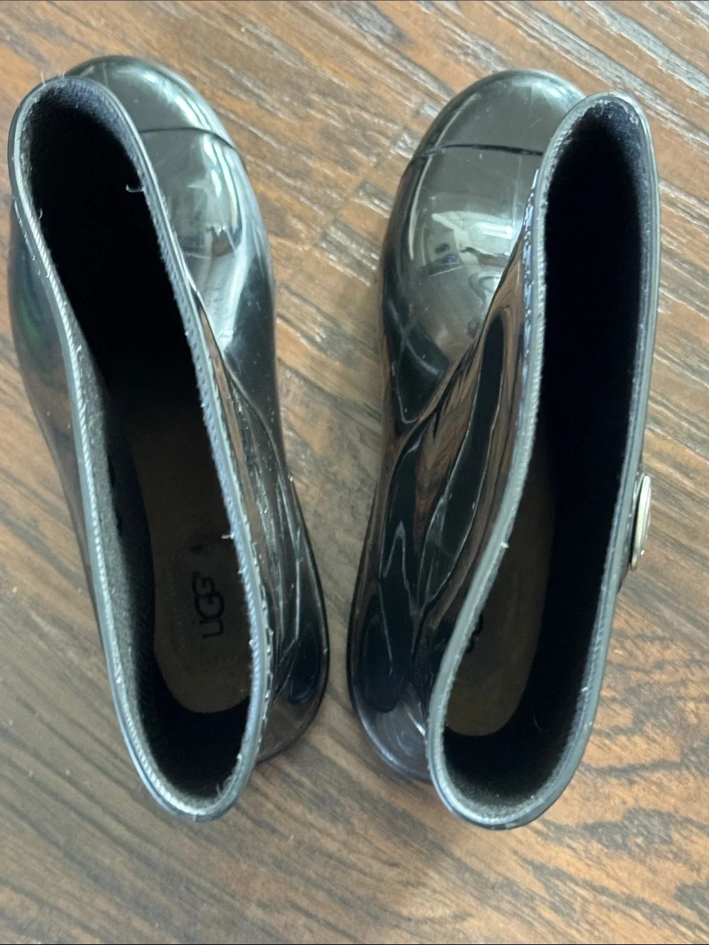 UGG Black Gloss Rain Boots